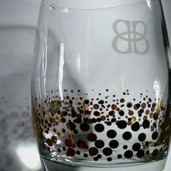 'Bailey's Irish Cream' Gold Dot Confetti Lowball Tumblers 22kt Filled, Set of 2 - Picture 4 of 12